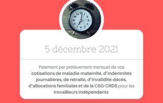 5 décembre 2021 échéance comptable