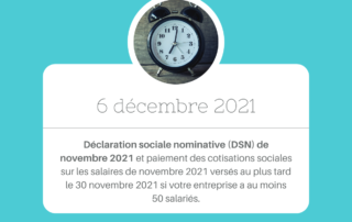 Echecance comptable 6 décembre 2021