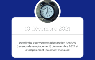 Échéance comptable 10 décembre 2021